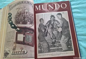 Militaria: Revista Mundo -1944-Militar y Politica de la II Guerra Mundial..ilustrada con fotos,mapas,graficos